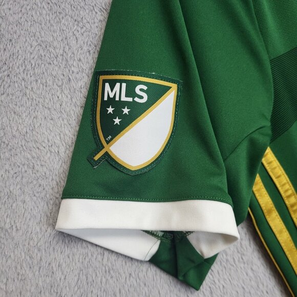 Portland Timbers Adidas Shirt Mens M Climalite Soccer Jersey Alaska Airlines - Picture 7 of 11